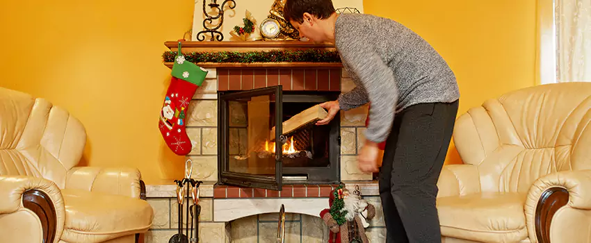 Rusted Metal Fireplace Restoration in Indian Trail, North Carolina